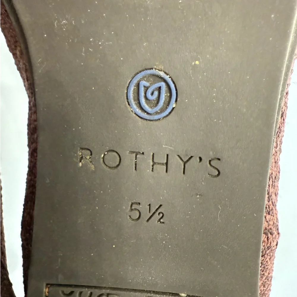 Rothy's the Flats Round Ballet Flat Shoes Retired Color Truffle Python Brown 5.5